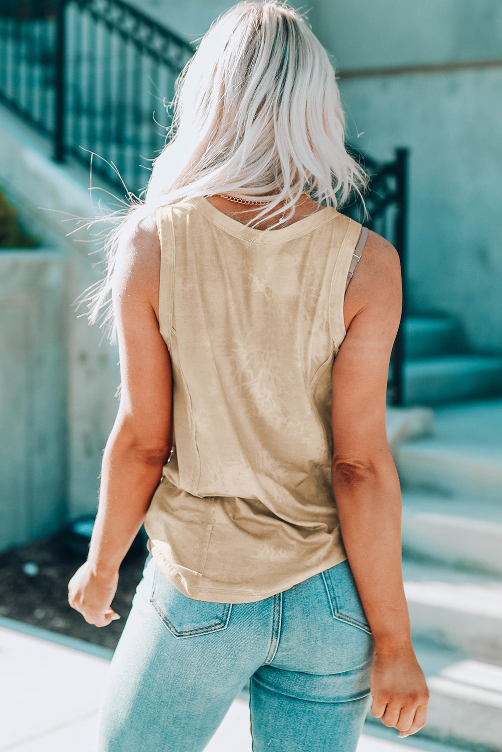 Tie-Dye Seam Detail Tank