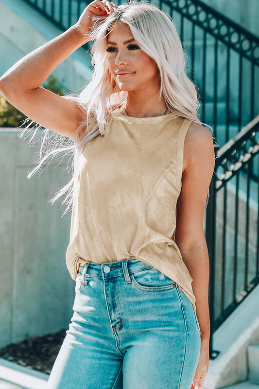 Tie-Dye Seam Detail Tank